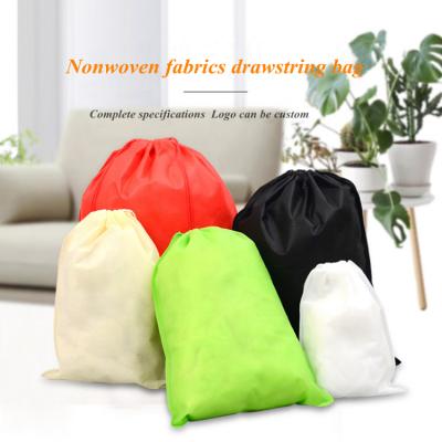 China Recyclable Nonwoven Custom Clothing Bag Shoes Drawstring Stain Storage Packaging Dustproof Bag Toys Nonwoven Drawstring Pouch for sale