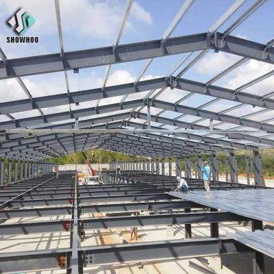 China Modern Cheap Light Steel Frame Design Prefab Two Story Steel Structure Warehouse for sale