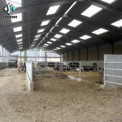 China Modern Prefab Steel Structure Cattle Farm House Cow Milk Farm Building Design for sale