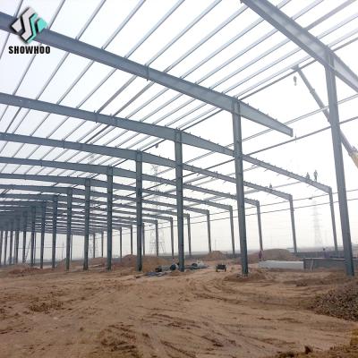 China Steel Fabricated House Steel Structure Prefab Cow Farm House Goat Farm Construction Shed for sale