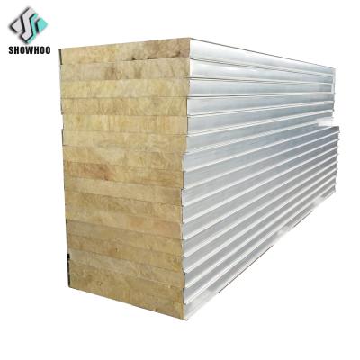 China Factory Price Industrial Rock Cotton Wall And Roof Sandwich Panel for sale