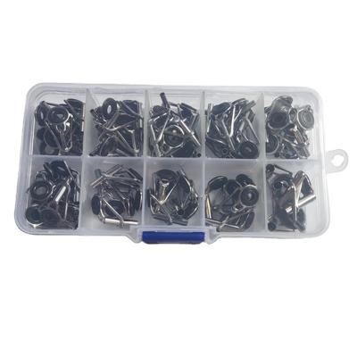 China Alloy Gulang 80pcs/box 10 Sizes 1.6mm-3.8mm Sea Rod Guide Ring Set Ceramic Ring for sale