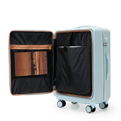 China Environmentally Friendly ABS Design Fancy Waterproof Travel Trolley Bag Hard Side Case Travel Luggage for sale