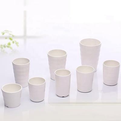 China 100% Unbreakable Melamine Water Coffee Mugs Milk Cup Viable White Plastic Melamine Cup Unbreakable White Drinks for sale