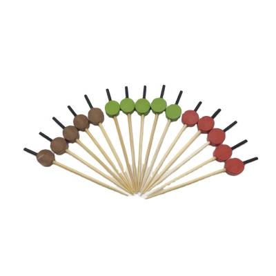 China High Quality Non-stick Cupcake Toothpicks Party Bamboo Fruit Toothpicks For Decoration for sale