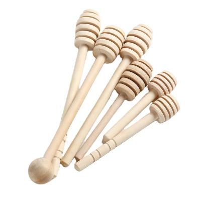 China Kitchen Viable Hot Selling Mini Honey Bar Mixing Stick Wooden Coffee Stirring Rod Stirrer Honey Dipper Spoon for sale