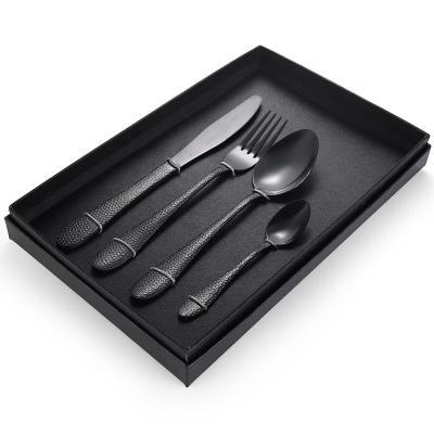 China Amazon Forks and Spoons Hot Viable Gift Box Set Popular Stainless Steel Flatware Fork Knife Spoon and Teaspoon Set for sale