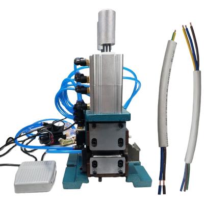 China Electric Wire 4F Air-Wire Stripping Machine Vertical Pneumatic Pneumatic Press Cable Peeling Peeling Machine for sale