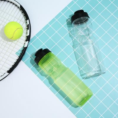 China Sustainable Plastic Sports Promotion Compact Flip Top Storage Water Bottles for sale