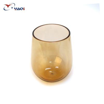 China Sustainable Wholesale Party Supplies Disposable Plastic Fruit Cup Wine Glass for sale