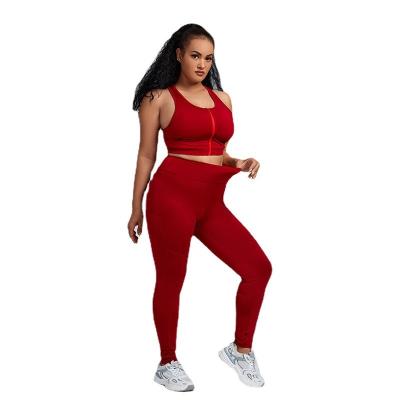 China Breathable Wholesale Sport Wear Womens Athletic Sets Private Workout Teams Plus Size 4xl Yoga Sets Activewear for sale