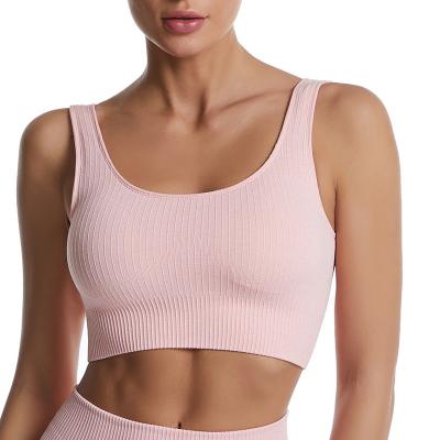 China Breathable Custom Design High Impact Fitness Women Yoga Bra Top Active Wear Private Label Sports Bra Gym Yoga Bras for sale