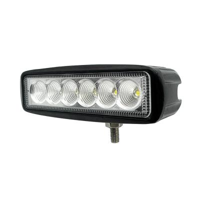 China Led Light Bar Offroad Driving Wholesale Professional 1080LM IP67 Waterproof 6 LED 18W Flood Spot Off-road Work Light Bar for sale