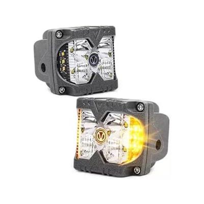 China 40w 3500lm Clear Work Amber Strobe Lights Waterproof Side Shooter Led Work Light Strobe Flashing Work Light For Utv Atv Truck DL-21W01S for sale