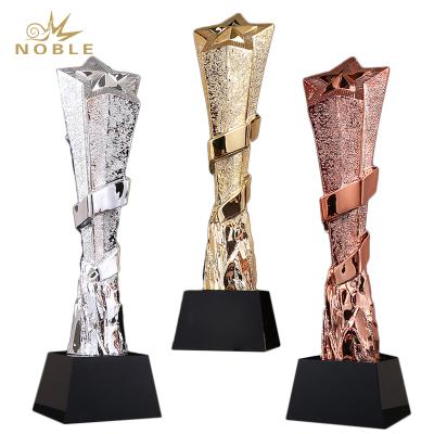 China Europe Noble Resin Star Trophy Shining Business Event Award With Individual's Name Engraved Forever for sale