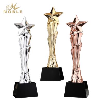 China Europe Noble Shining Resin Star Trophy Encouraging Business Event Award With Individual's Name Engraved for sale