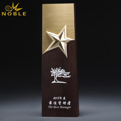 China Europe Star Dome Plaques Wooden Metal Accent Corporate Awards for sale