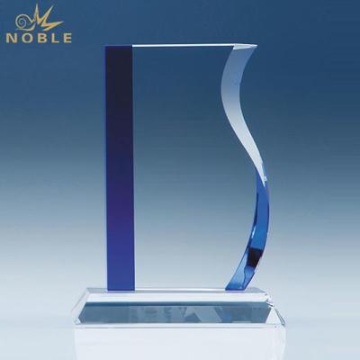 China Europe White Blue Crystal Corporate Trophy Custom Plaque for sale