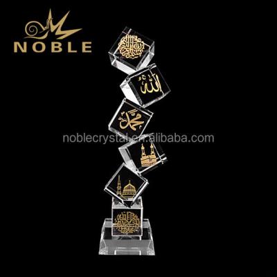 China Europe Asia America Africa Mid Crystal Six Cube Award Customized Engraved Corporate Trophy Unique Is As Islamic Souvenir Gifts for sale