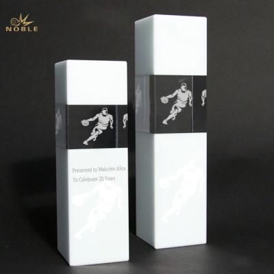 China Custom Engraving Europe Crystal Cube Trophy For 3D Laser Engraving for sale