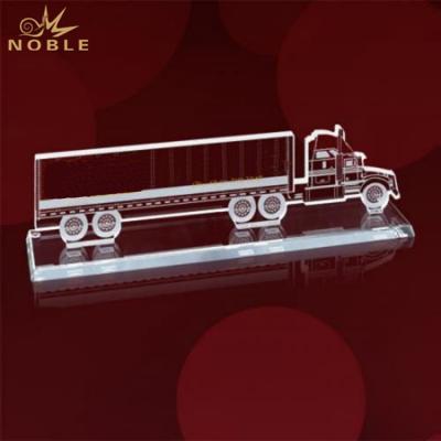 China Europe Noble Jade Glass Custom Truck Corporate High Quality Award As Business Gift for sale