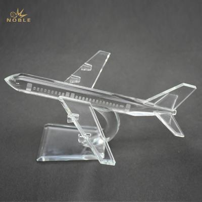 China Europe High Quality Crystal Glass Airplane Model for sale