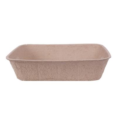 China Sustainable Pulp Kitten Litter Box Open Small Thickening Paper Cat Litter Box Cat Toilet Eco-friendly Garbage Pan for sale