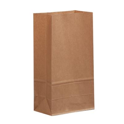 China All Kraft Paper Bags Grocery Lunch Retail Shopping Goods Bleached Barrel Bag Kraft Paper Bags Wholesale Kraft Paper Bag Food for sale