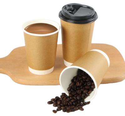 China Disposable Kraft Paper Ripple Insulated Wall To Go Wrinkled Paper Coffee Cups Sleeve Hot Drink Cups With Lids for sale