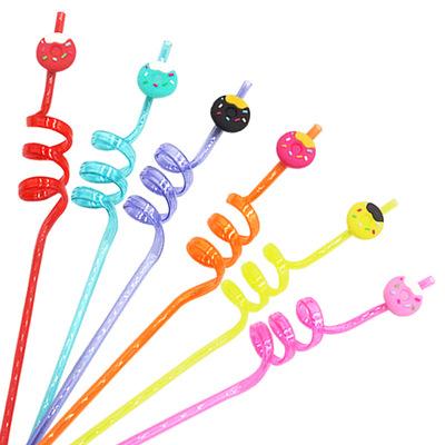 China Reusable PET DM Donut Straws For Kids Birthday Party Donut Drinking Straws Birthday Favors Decorations Supplies for sale