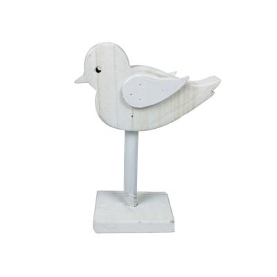 China Decorate 100%handmade Smart Park Custom Wood Sculptures Carving Bird In The Shape Of Seagulls for sale