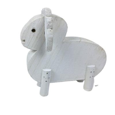 China Decorate 100%handmade China supplier custom home decoration park carving wooden sculpture sheep for sale