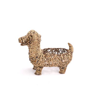 China Decorate 100%handmade in wooden luxury christmas sale carving dog decorative ornament for sale