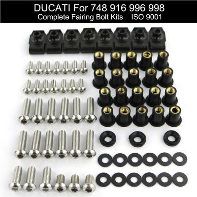 China Aftermarket Raptorace Fit For Ducati 748 916 996 998 Aftermarket Fairing Cover Bolt Kit Mounting Fastener Bodywork Screw Clip Gasket Nut SUS304 for sale