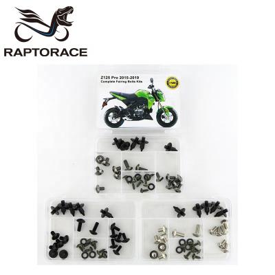 China Aftermarket Raptorace Fit For Kawasaki Z125 Pro Fairing 15-19Aftermarket 10.9 Bolt Kit Mounting Fastener Bodywork Screw Steel Clip WasherNut for sale