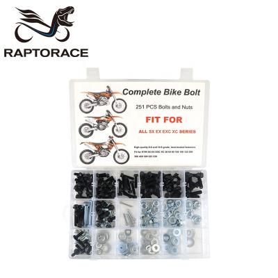 China Aftermarket Raptorace Fit For KTM SX Except EX XC 50 65 85 105 150 125 250 300 450 Aftermarket Steel Bolt Clip Screw Clip Gasket Nut 10.9 for sale