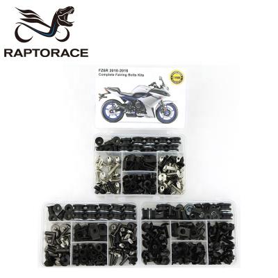 China Aftermarket Raptorace Fit For 2010-2016 Yamaha FZ6R Aftermarket 10.9 Fairing Cover Bolt Kit Mounting Fastener Bodywork Screw Steel Clip Gasket Nut for sale