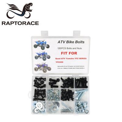 China Aftermarket Raptorace Fit For Yamaha YFZ450R YFZ 50X ATV 120pc Aftermarket 10.9 Steel Bolt Fastener Screw Clip Gasket Nut for sale