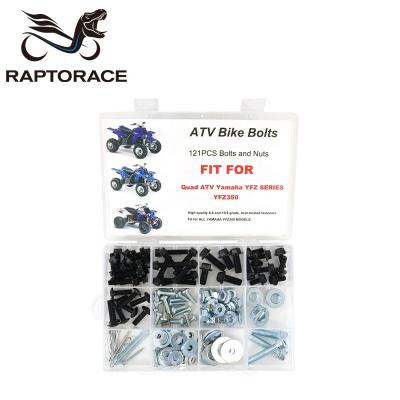 China Aftermarket Raptorace Fit For Yamaha Aftermarket 10.9 White Lady YFZ350 ATV Steel Bolt Clip Screw Clip Gasket Nut for sale