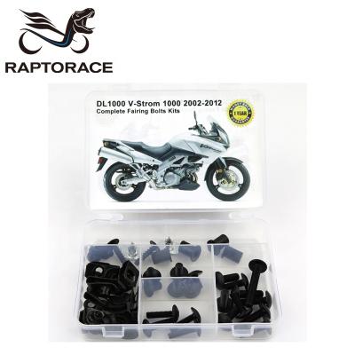 China Aftermarket Raptorace Fit For Suzuki DL1000 V-Strom 1000 02-12 Aftermarket Fairing Cover Bolt Kit Mounting Fastener Bodywork Screw Steel Clips 10.9 for sale