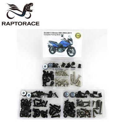 China Aftermarket Raptorace Fit For Suzuki DL650 VStrom 650 2004-11Aftermarket 10.9 Fairing Cowl Bolt Kit Mounting Fastener Bodywork Screw Steel Clip for sale