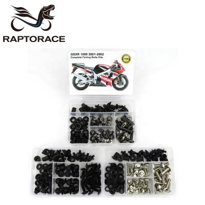 China Aftermarket Raptorace Fit For 2001-2002 Suzuki GSX-R1000 Aftermarket 10.9 Fairing Cover Bolt Kit Mounting Fastener Bodywork Screw Steel Clip for sale