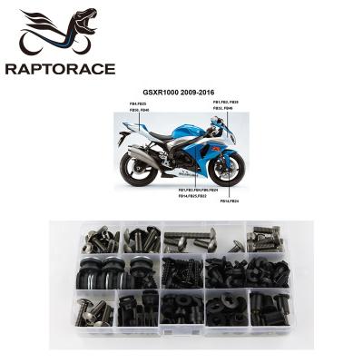 China Aftermarket Raptorace Fit For 2009-2016 Suzuki GSX-R1000 Aftermarket 10.9 Fairing Cover Bolt Kit Mounting Fastener Bodywork Screw Steel Clip for sale