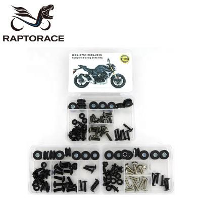 China Aftermarket Raptorace Fit For Suzuki GSX-S 750 2015-2019 Aftermarket Fairing Cover Bolt Kit Mounting Fastener Bodywork Screw Steel Clips 10.9 for sale