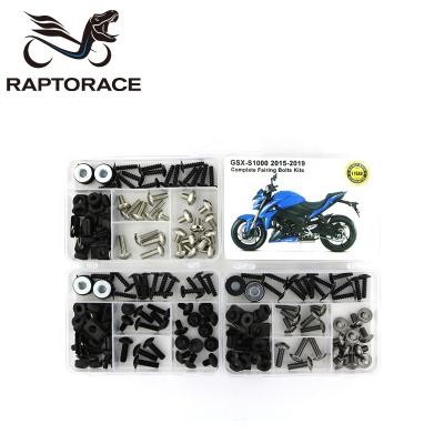 China Aftermarket Raptorace Fit For 2015-2019 Suzuki GSX-S1000 Aftermarket 10.9 Fairing Cover Bolt Kit Mounting Fastener Bodywork Screw Steel Clip for sale