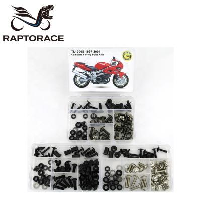 China Aftermarket Raptorace Fit For Suzuki TL1000S Aftermarket 10.9 Fairing Cover Bolt Kit Mounting Fastener Bodywork Screw Steel Clip 1997-2001 for sale