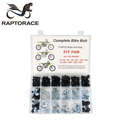 China Aftermarket Raptorace fit for Kawasaki KX 60 65 80 85 100 125 250 400 420 500 aftermarket steel bolt tie screw clip gasket nut 10.9 for sale