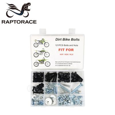 China Aftermarket Raptorace Fit For Kawasaki KDX 80 175 200 220 225 250 KLX KLR 110 Aftermarket 10.9 Steel Bolt Fastener Screw Clip Gasket Nut for sale