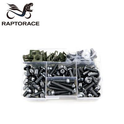 China Universal Aftermarket Raptorace Fit For BMW DUCATI APRILIA MV AUGUST Aftermarket Aluminum Alloy Fairing Bolt Kit Fastener Bodywork Screw Nut for sale