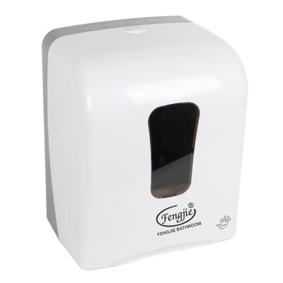 China Motion Sensor Plastic Paper Towel Dispenser Automatic Cut Paper Dispenser for sale